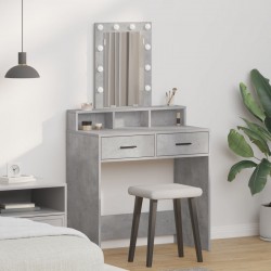 Sonata H Тоалетка с LED светлини Бетонно сиво 79x41x140 см - Măsuțe de toaletă și oglinzi
