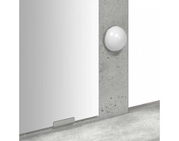 Sonata H Тоалетка с LED светлини Бетонно сиво 79x41x140 см