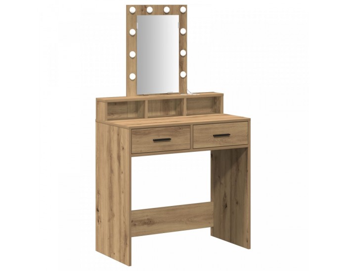 Sonata H Тоалетка с LED светлина от дърво 79x41x140 см