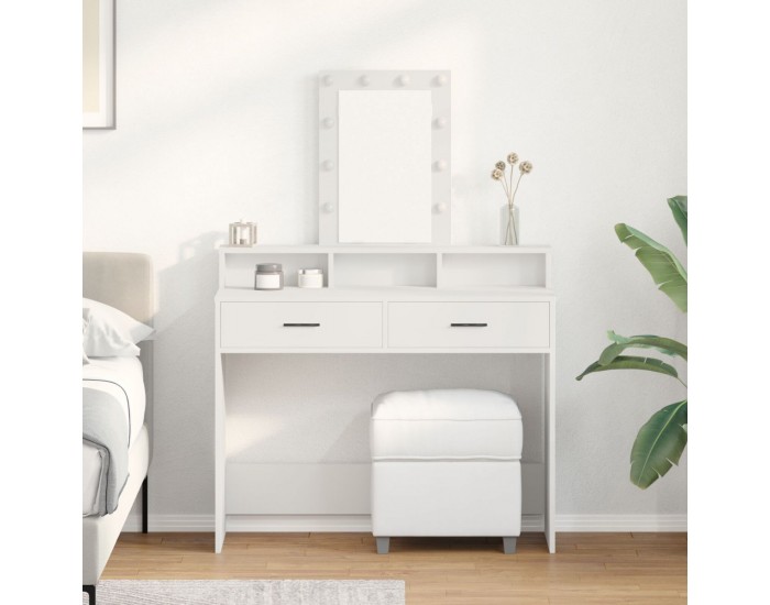 Sonata H Тоалетна маса Бяла МДФ 100 x 41 x 140 см Тоалетна маса