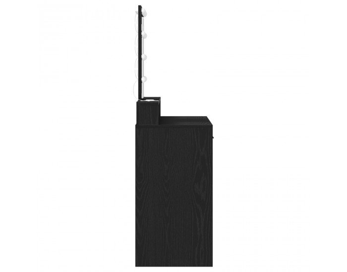 Sonata H Тоалетка с LED светлини, черен дъб, 100x41x140 см