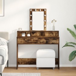 Sonata H Тоалетка с LED осветление Опушен дъб 100x41x140 см - Măsuțe de toaletă și oglinzi