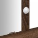 Sonata H Тоалетна маса с LED светлини, Кафяв дъб, 100x41x140 см