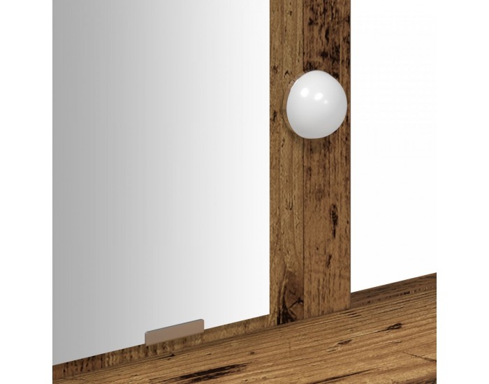 Sonata H Тоалетна маса с LED светлини - Старо дърво 100x41x140 см