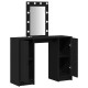 Sonata H Тоалетна маса с LED светлини Черен дъб 102x33x135 см