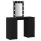 Sonata H Тоалетна маса с LED светлини Черен дъб 102x33x135 см