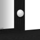 Sonata H Тоалетна маса с LED светлини Черен дъб 102x33x135 см