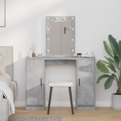 Sonata H Тоалетна масичка с LED осветление Светлосиво 102x33x135 см - Măsuțe de toaletă și oglinzi