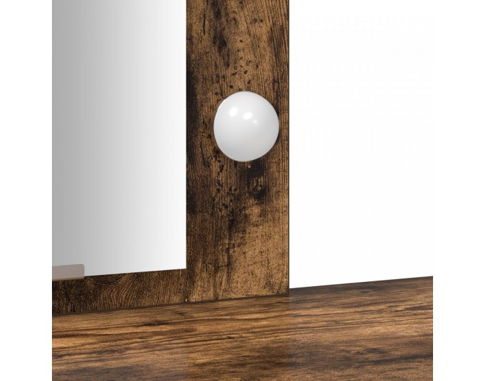 Sonata H Тоалетна маса с LED осветление Опушен дъб 102x33x135 см