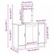 Sonata H Тоалетка с LED светлини от занаятчийска дъбова дървесина 102x33x135 см