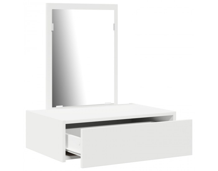 Sonata H Стенен тоалетна масичка Бяло 60x40x70 см