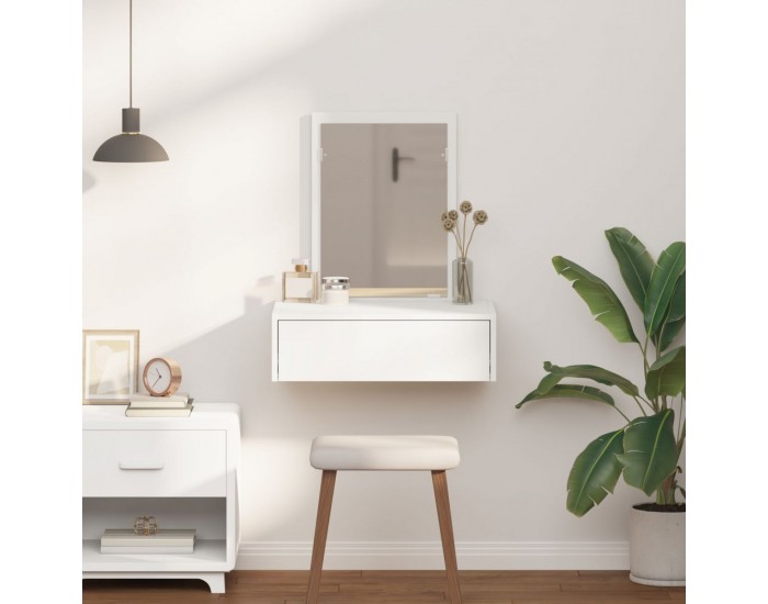 Sonata H Стенен тоалетна масичка Бяло 60x40x70 см