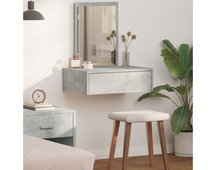 Sonata H Стенна тоалетна маса Бетонно сиво 60x40x70 см