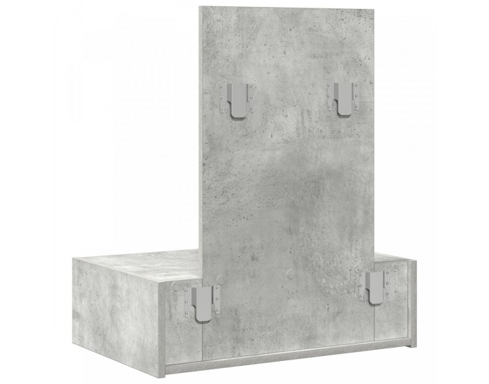Sonata H Стенна тоалетна маса Бетонно сиво 60x40x70 см