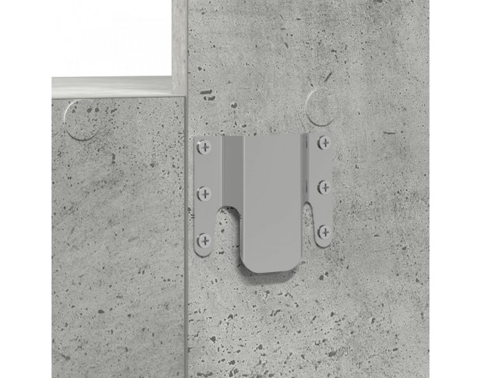 Sonata H Стенна тоалетна маса Бетонно сиво 60x40x70 см