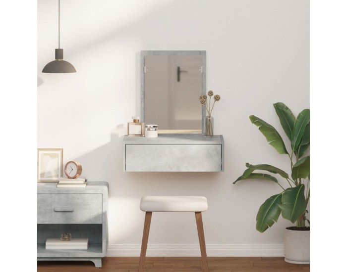 Sonata H Стенна тоалетна маса Бетонно сиво 60x40x70 см