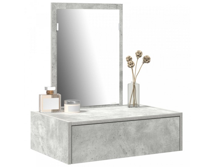 Sonata H Стенна тоалетна маса Бетонно сиво 60x40x70 см