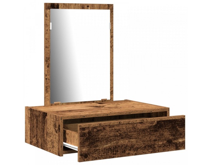 Sonata H Стенна тоалетка от старо дърво 60x40x70 см