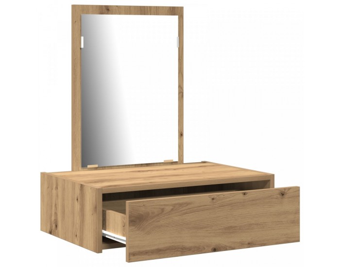 Sonata H Огледално тоалетно шкафче занаятчийско дъбово 60x40x70 см