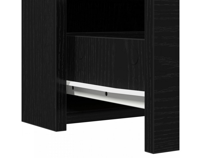 Sonata H Огледална маса за стена черен дъб 83x40x70 см