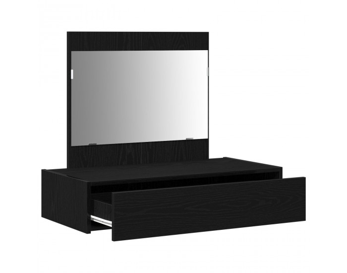 Sonata H Огледална маса за стена черен дъб 83x40x70 см