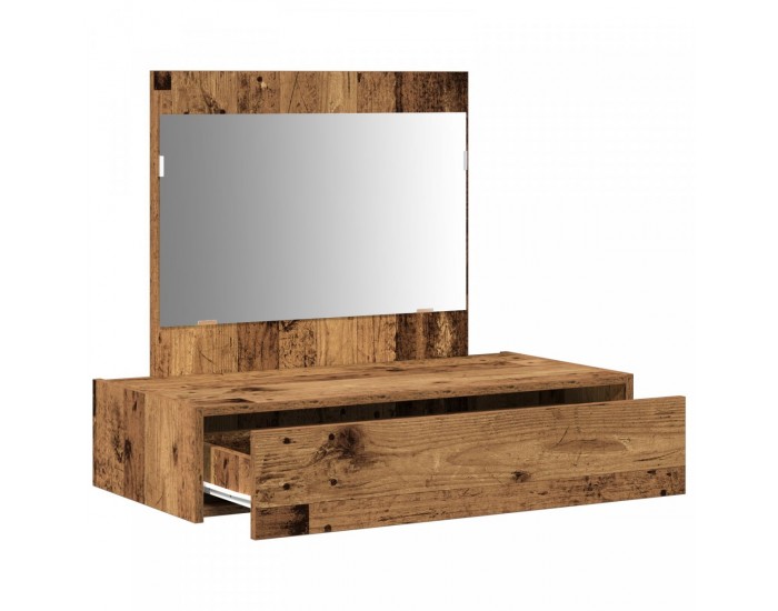 Sonata H Стенна тоалетна маса Старо дърво 83x40x70 см