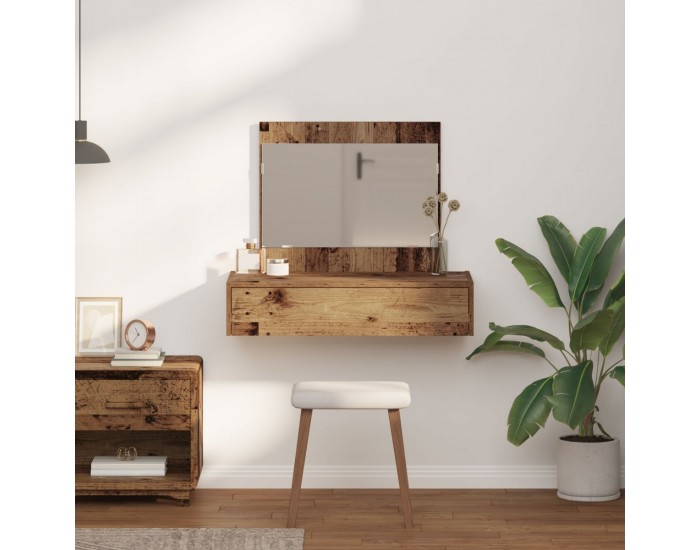 Sonata H Стенна тоалетна маса Старо дърво 83x40x70 см