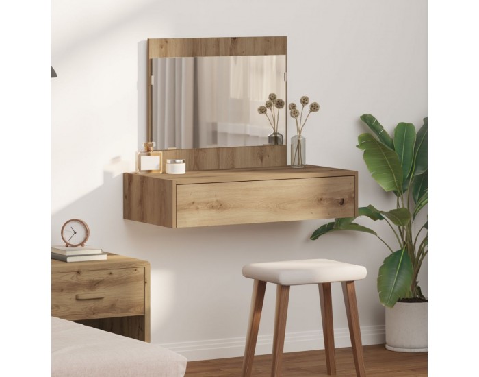 Sonata H Стена Закачен Тоалетен Стол Занаячен Дъб 83x40x70 см