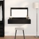 Sonata H Стена монтирана тоалетна маса в черен дъб, 100x40x70 см