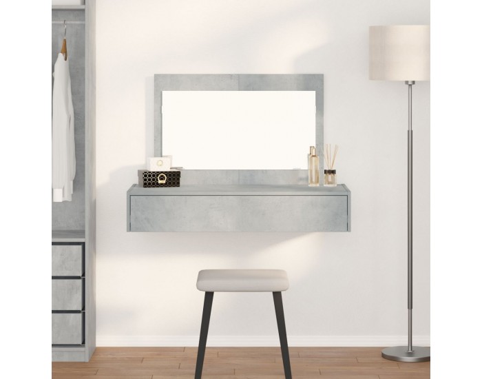 Sonata H Окачен тоалетен маса Бетонен сив 100x40x70 см