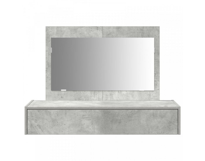 Sonata H Окачен тоалетен маса Бетонен сив 100x40x70 см