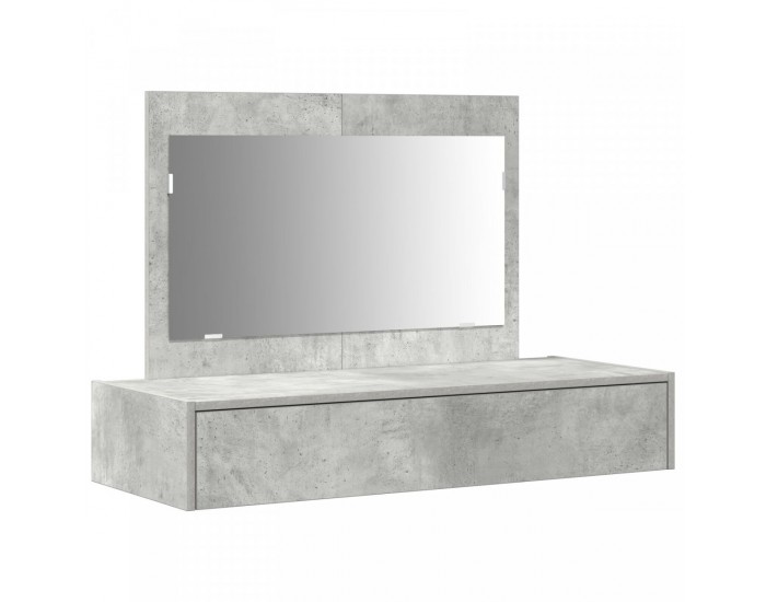 Sonata H Окачен тоалетен маса Бетонен сив 100x40x70 см