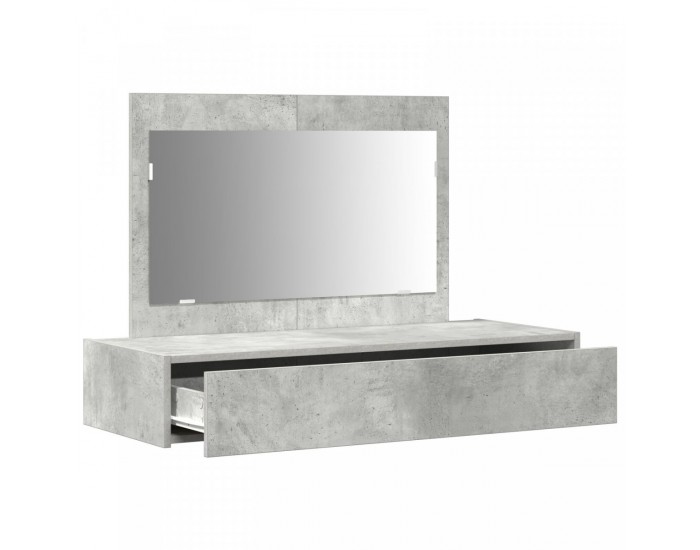 Sonata H Окачен тоалетен маса Бетонен сив 100x40x70 см