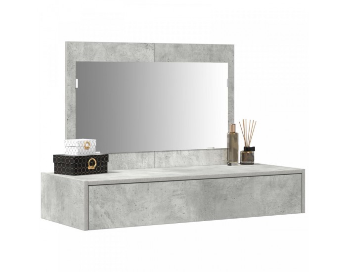 Sonata H Окачен тоалетен маса Бетонен сив 100x40x70 см