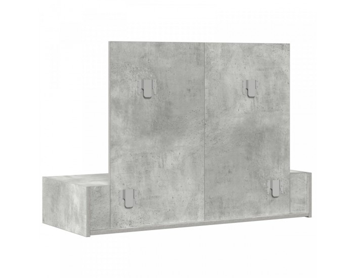Sonata H Окачен тоалетен маса Бетонен сив 100x40x70 см