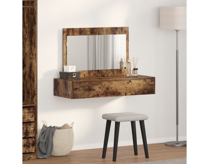 Sonata H Стол за огледало на стена Опушен дъб 100x40x70 см