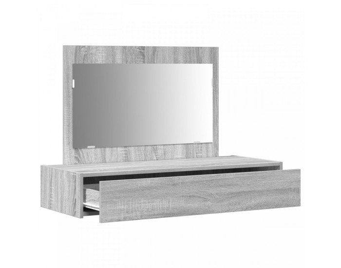 Sonata H Стенно тоалетно бюро сиво 100x40x70 см