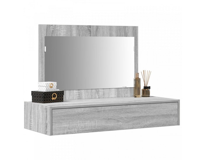 Sonata H Стенно тоалетно бюро сиво 100x40x70 см