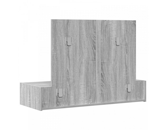 Sonata H Стенно тоалетно бюро сиво 100x40x70 см