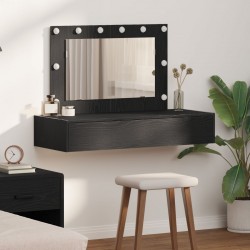 Sonata H Стенна тоалетка с LED светлини в черен дъб - Măsuțe de toaletă și oglinzi