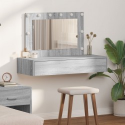 Sonata H Стенна Тоалетка с LED Светлини Сиво Цвете - Măsuțe de toaletă și oglinzi