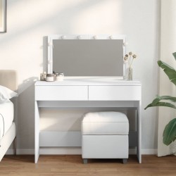 Sonata H Тоалетка с LED, бяла, 100x40x120 см - Măsuțe de toaletă și oglinzi