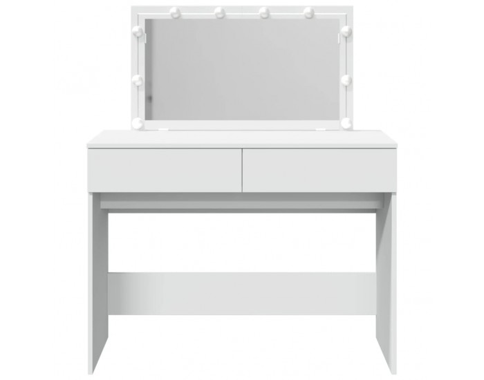 Sonata H Тоалетка с LED, бяла, 100x40x120 см