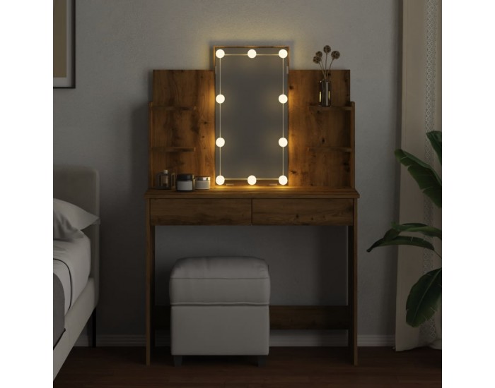 Sonata H Тоалетка с LED осветление Artisan Oak 96x40x142 cm