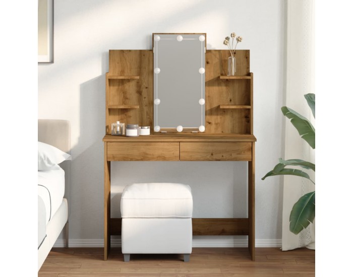 Sonata H Тоалетка с LED осветление Artisan Oak 96x40x142 cm