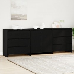 Sonata H 3-Частен Страничен Плот в Черен Дъб Инженерна Дървесина - Living
