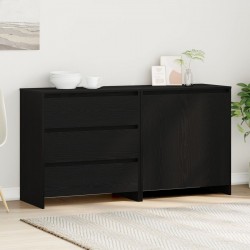 Sonata H 2-Частни Странични Маси в Черен Дъб Инженерна Дървесина - Living