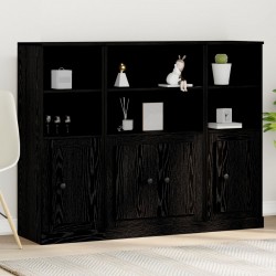 Sonata H Висок шкаф Черен Дъб 132x35,5x103,5 см Инженерно дърво - Corpuri, vitrine, biblioteci modulare