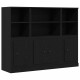 Sonata H Висок шкаф Черен Дъб 132x35,5x103,5 см Инженерно дърво
