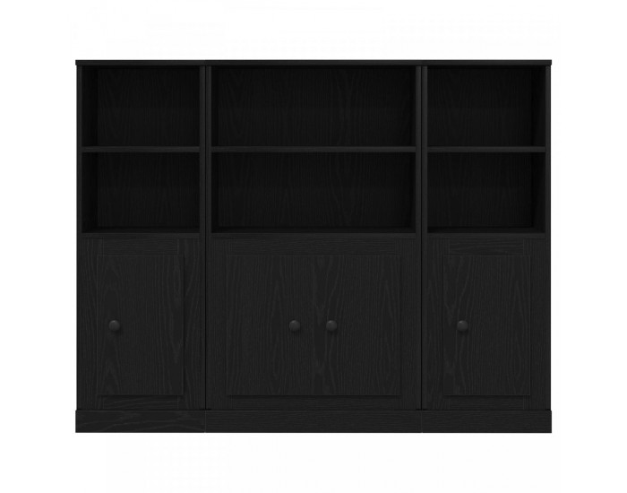 Sonata H Висок шкаф Черен Дъб 132x35,5x103,5 см Инженерно дърво